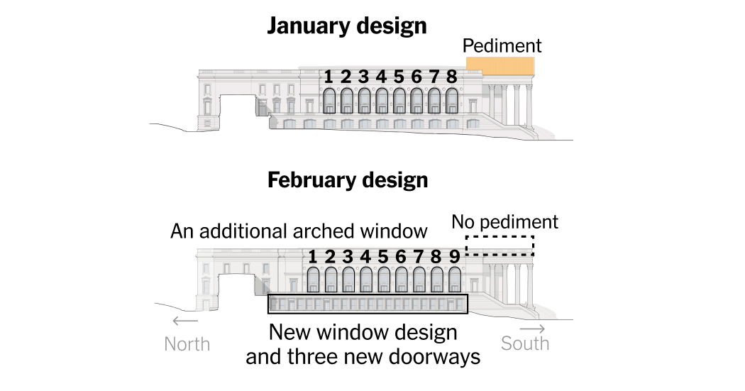 See Trump’s Latest White House East Wing Designs