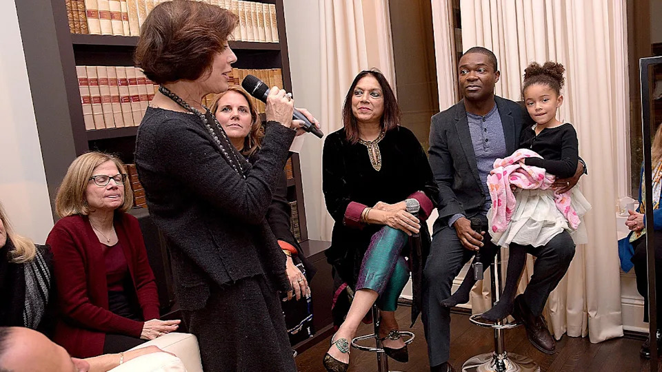Peggy Siegal and Mira Nair at an event together.