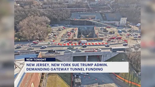 News 12 | Brooklyn | NJ and NY file lawsuit to have Gateway Tunnel money released