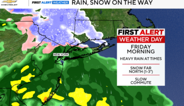 Heavy rain, snow on its way to NYC and will impact Friday's commute