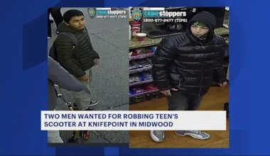 News 12 | Brooklyn | Pair wanted for robbing 14-year-old boy of his scooter at knifepoint in Midwood