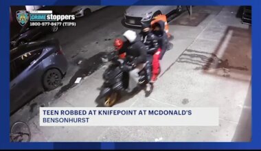 News 12 | Brooklyn | Trio wanted for trying to steal teen's jacket at knifepoint at Bensonhurst McDonald's