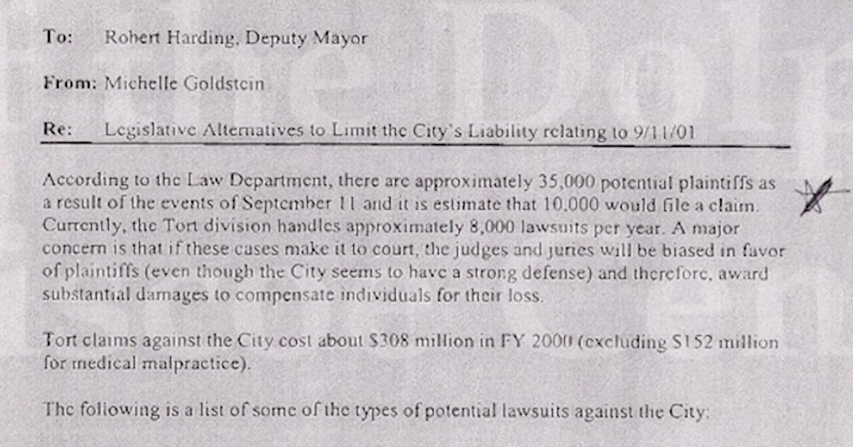 Newly released 9/11 memo reportedly shows NYC's concerns about toxic air following attacks
