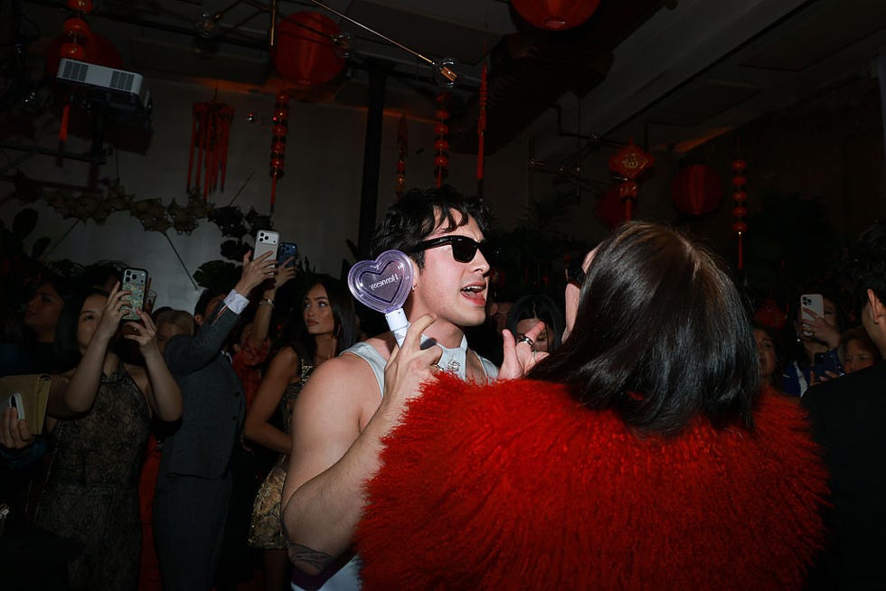 new york, new york february 12: lola tung and hudson williams attend hennessy gold house lunar new year celebration at chinese tuxedo on february 12, 2026 in new york city. (photo by jason mendez/getty images for hennessy)