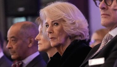 Queen Camilla Looks Somber in All Black During Solo Outing After Andrew's Arrest