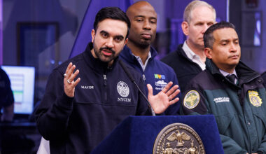 Mamdani press conference today on snow, school, NYPD