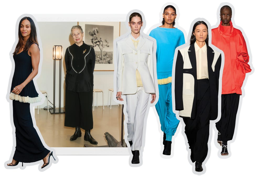 fashion showcase with multiple models displaying various outfits