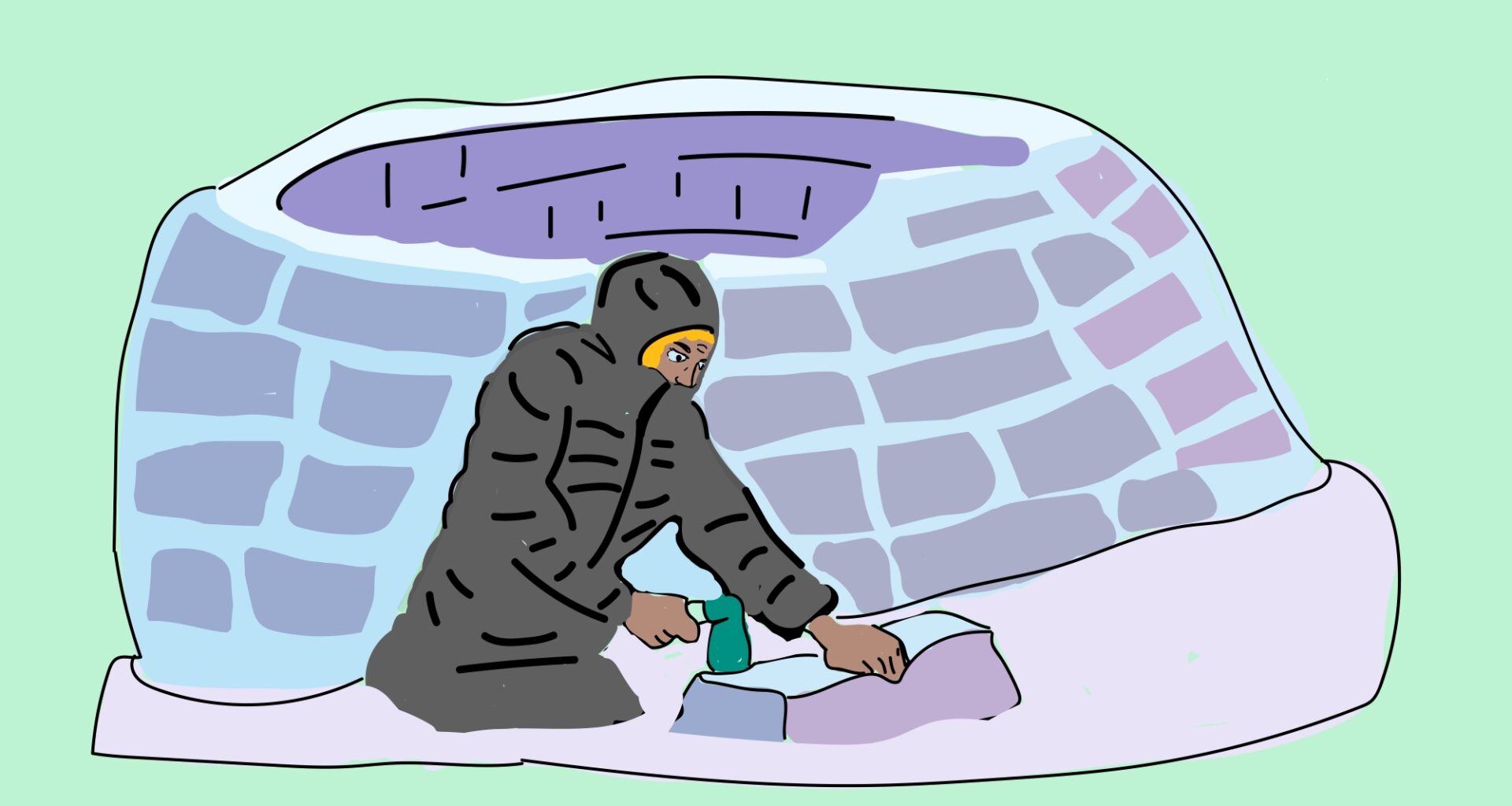 Off Third: A solution to the cold? Build sidewalk igloos