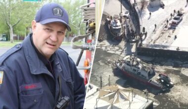 Camden firefighter dies after falling into icy Delaware River – NBC New York