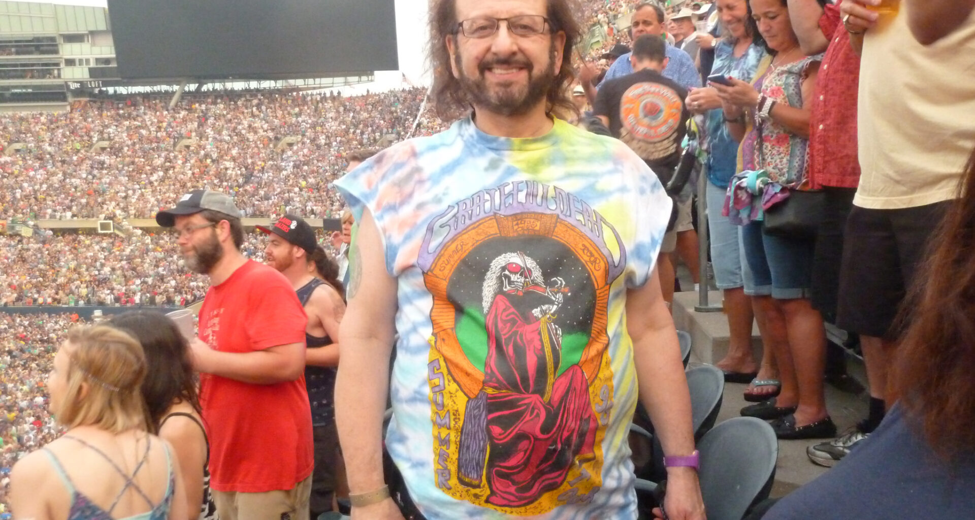 Joe Sarkis at the Grateful Dead’s 50th Anniversary Show at Soldier Field, Chicago in 2015. Photo: Kim Closson