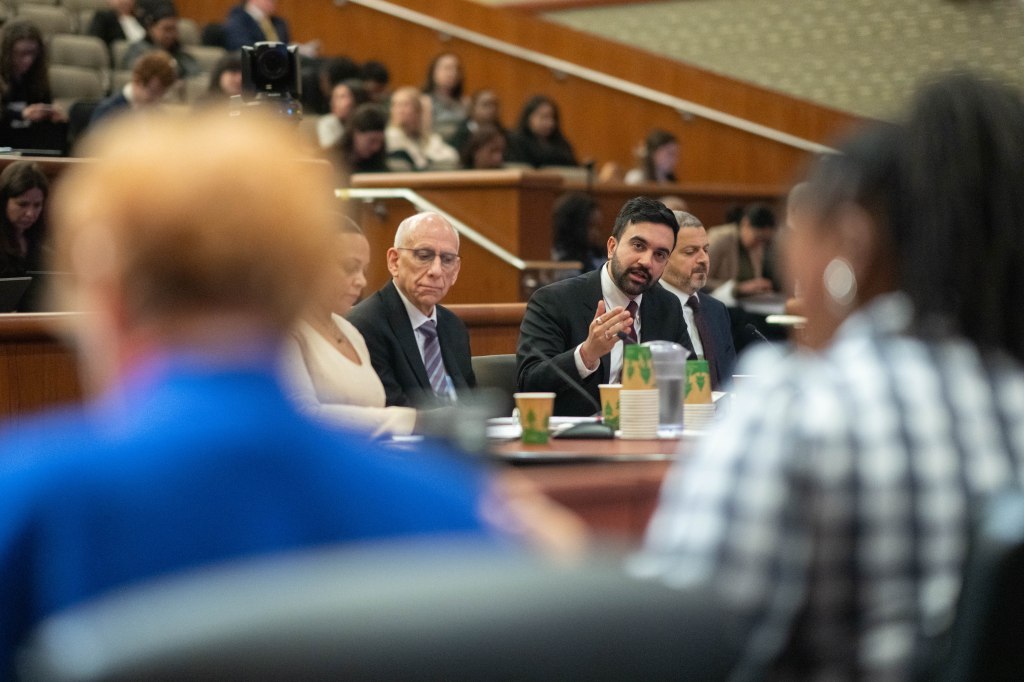 New York City Mayor Zohran Mamdani testifying at the 2026 Joint Legislative Budget Hearing.
