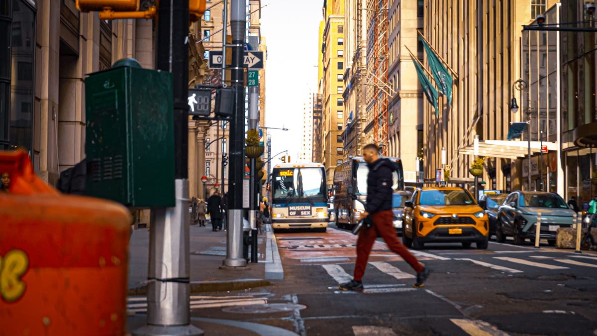 Busy street in New York City