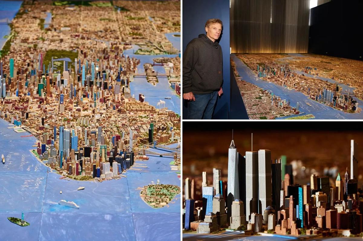 Truck driver's massive TikTok-viral NYC replica debuts in the Big Apple for the first time – with museum showcase