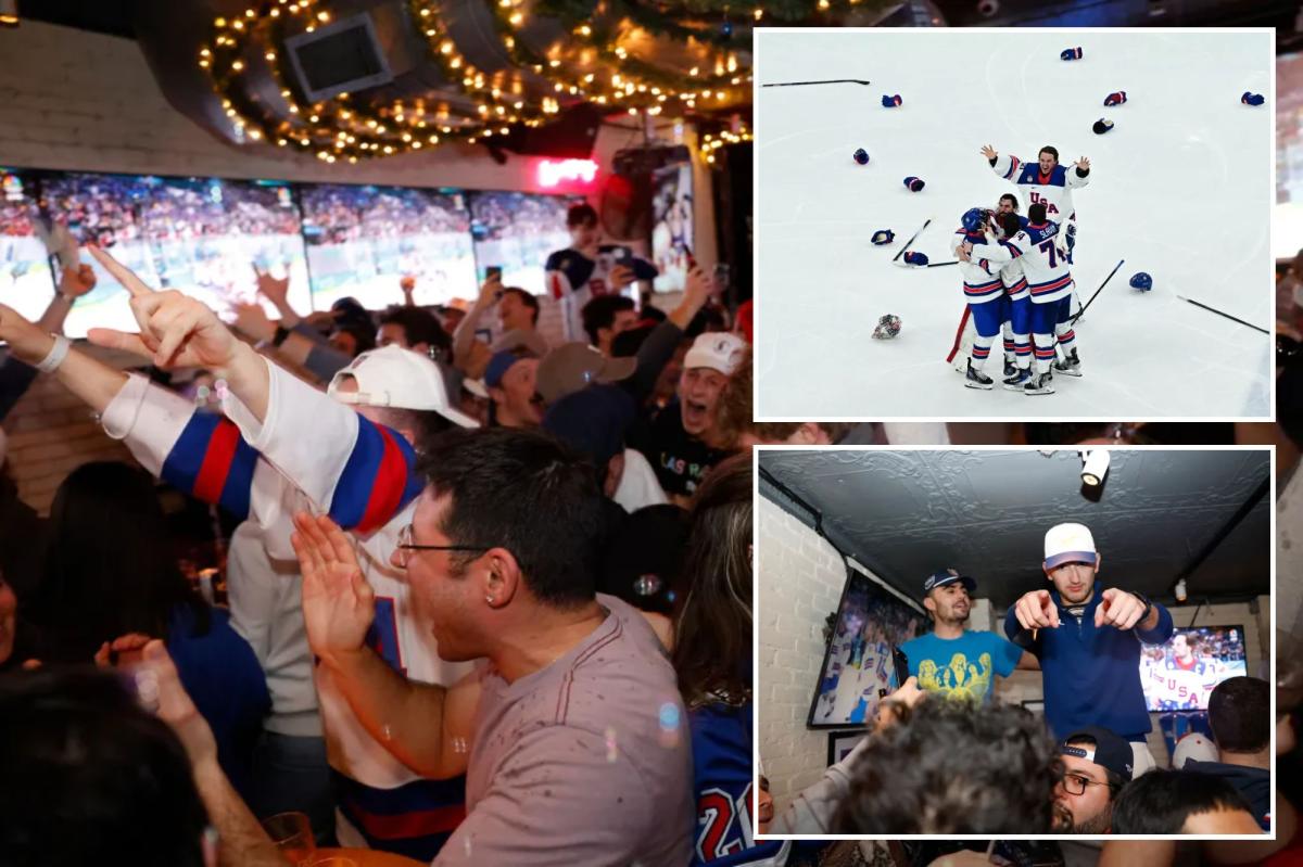 New Yorkers hit the bars before breakfast to cheer on US Olympic hockey team