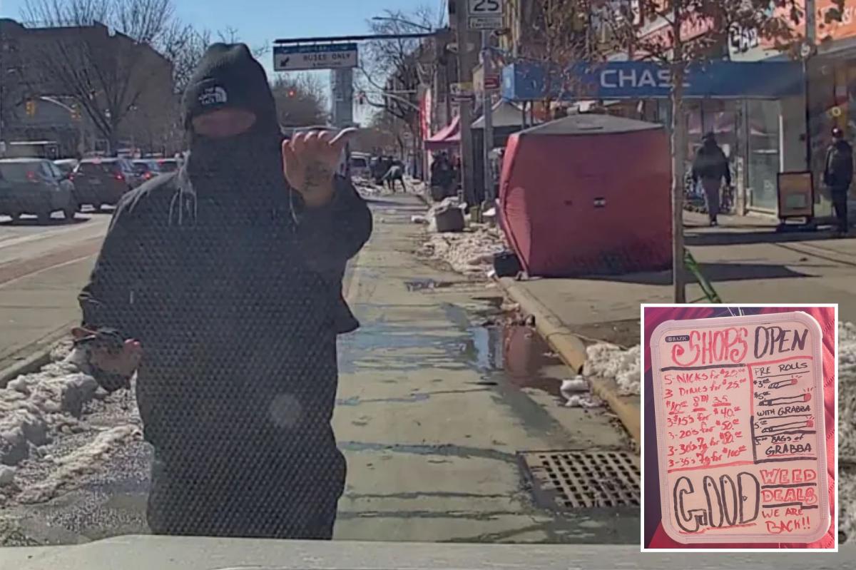 Aggressive dealers sling weed from tents along busy NYC sidewalk -- drawing outrage over 'drug igloos'