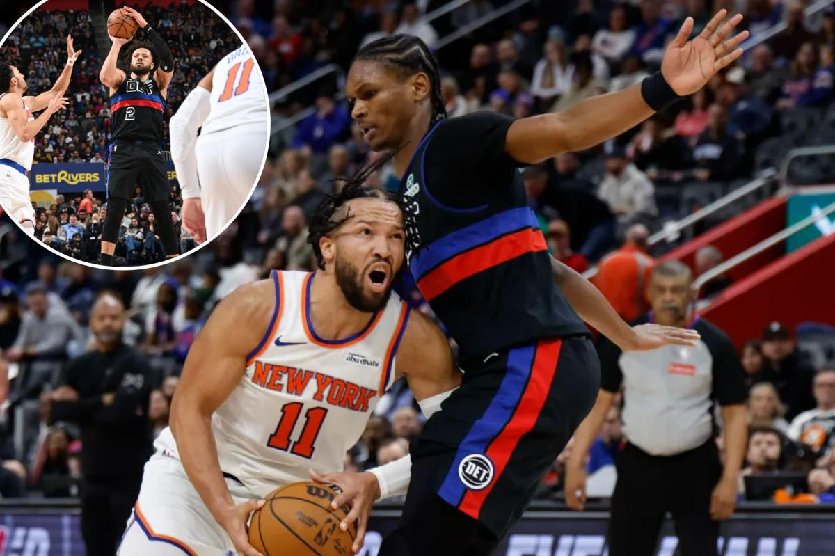 Knicks' winning streak ends with an offensive dud against Pistons