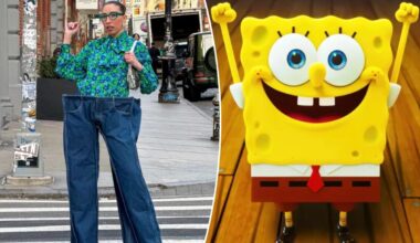 NYC fashionista turns heads in $745 SpongeBob-like couture