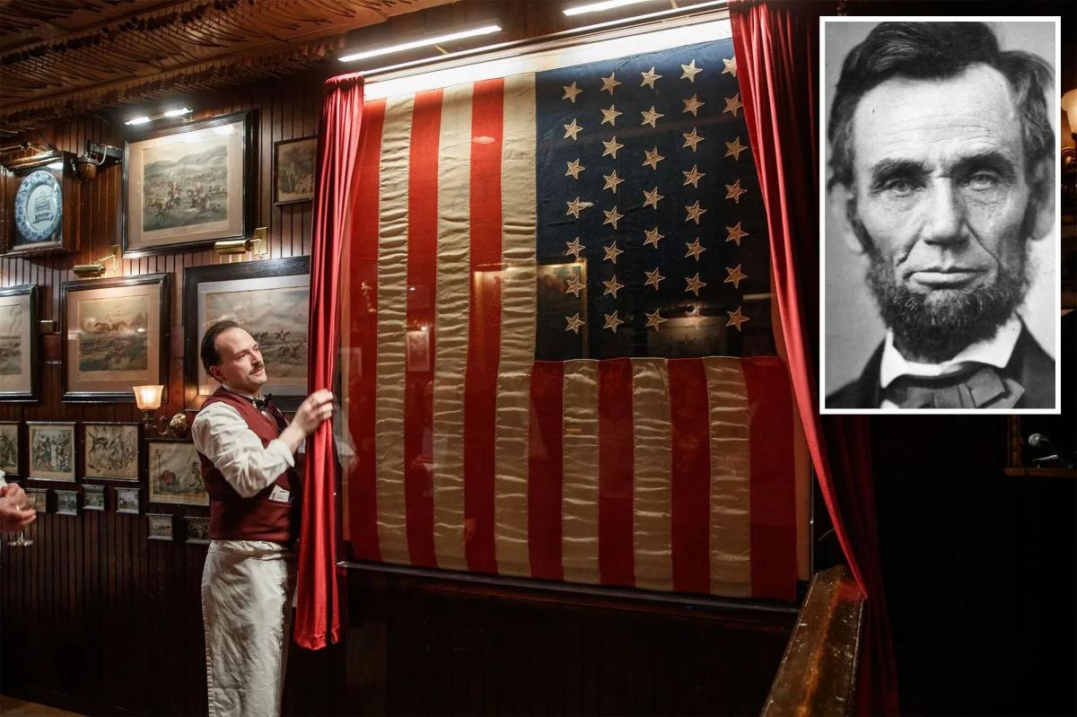 $525K flag that covered Abraham Lincoln's casket finds home -- in NYC steakhouse