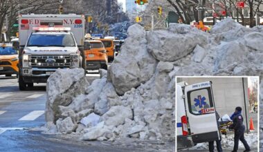 NYC EMTs, hospitals plagued by massive piles of week-old snow