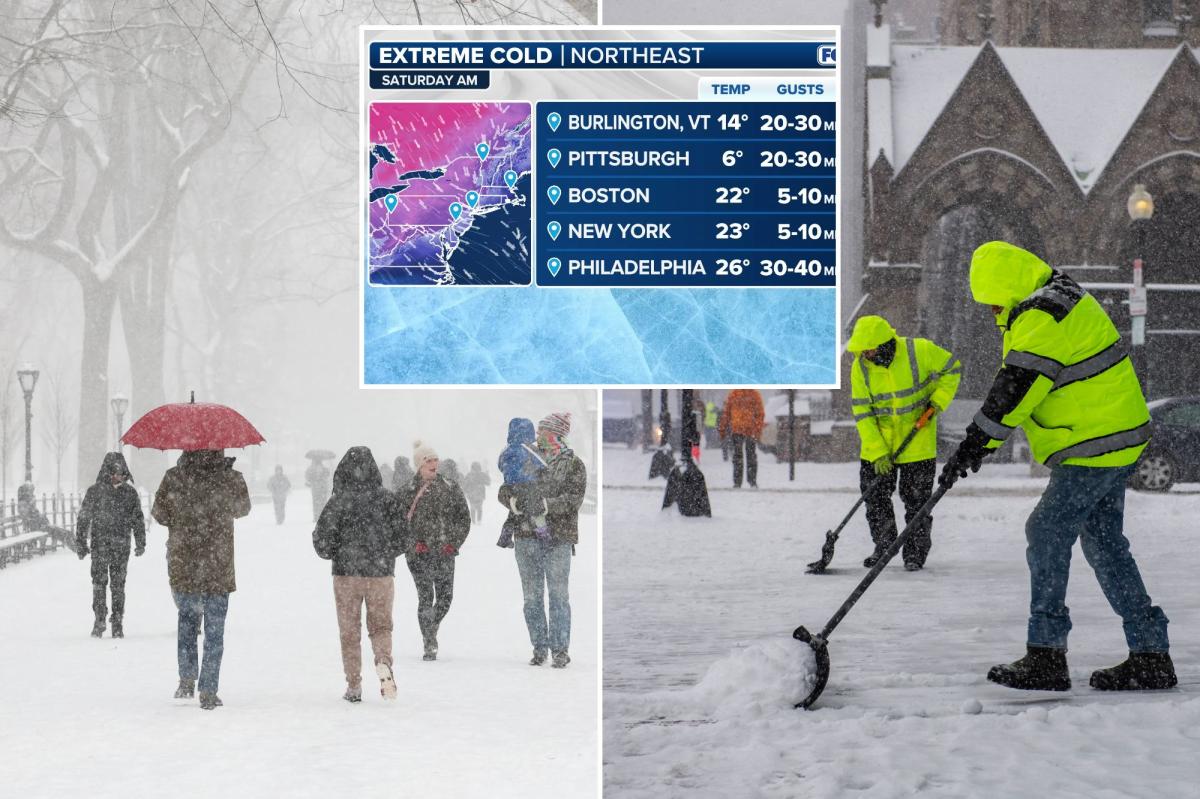 Life-threatening coldest weekend of the winter to slam Northeast