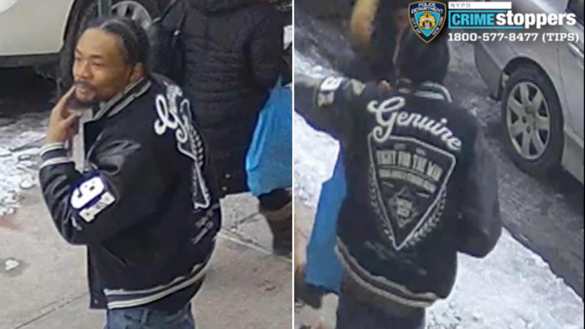 surveillance video of suspect on sidewalk