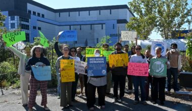 ElectrifyNY coalition press conference calling for clean air action in Red Hook Brooklyn. (Michelle Stockwell/Earthjustice)