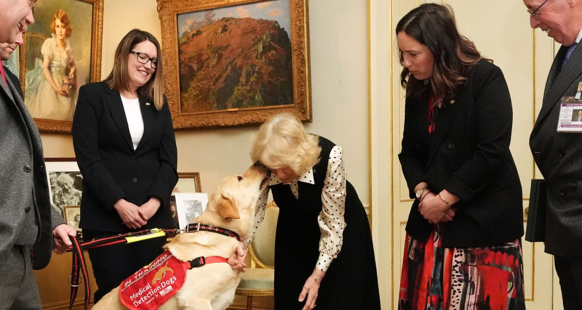 Queen Camilla's Dog Pal Works on His "Royal Etiquette"