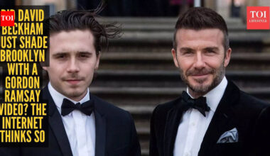 Fans think David Beckham took a sly dig at Brooklyn, and the timing is raising eyebrows