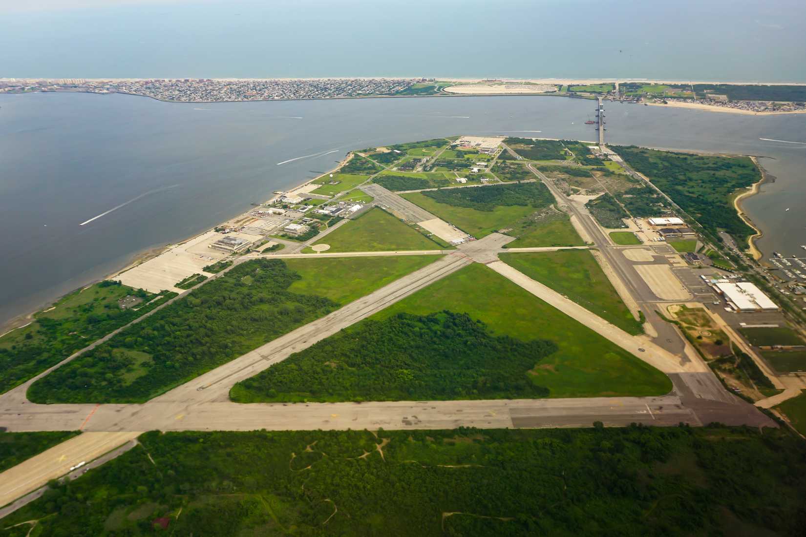 Aerial view of Floyd Bennett Field airport 