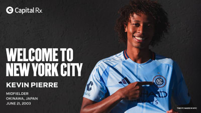 New York City FC Signs 2026 MLS SuperDraft Pick Kevin Pierre to a First Team Contract