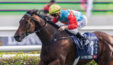 Ka Ying Rising (1) ridden by Zac Purton wins the Longines Hong Kong Sprint (Group 1) at Sha Tin. Kaz Ishida/Eclipse Sportswire/CSM