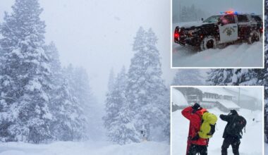 Up to 10 skiers missing after avalanche near Lake Tahoe