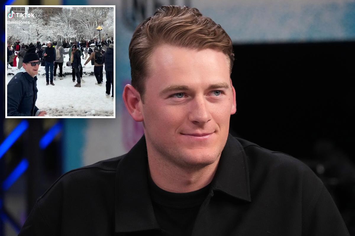 49ers' Mac Jones attended viral snowball fight in NYC