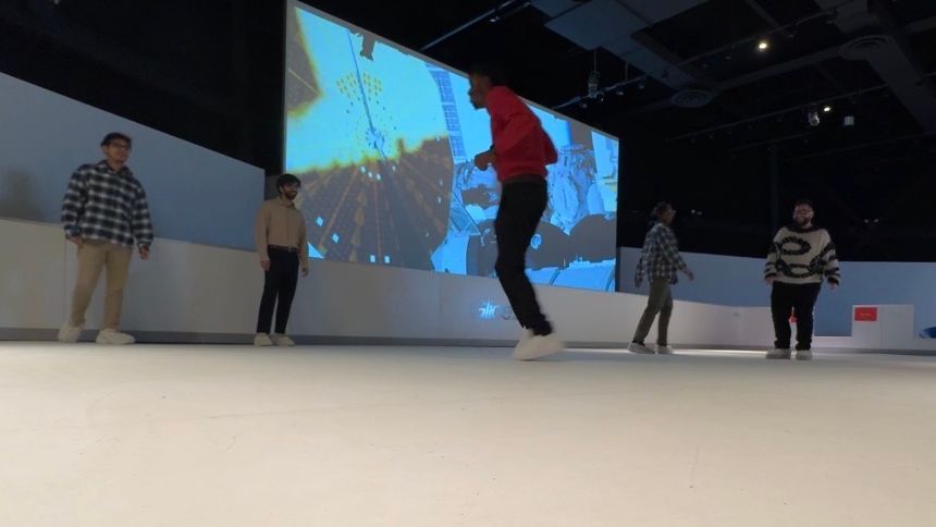 Trade skates for booties at this space-themed rink in Queens