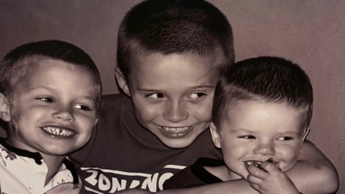 Beckham brothers Cruz, Romeo and Brooklyn.
