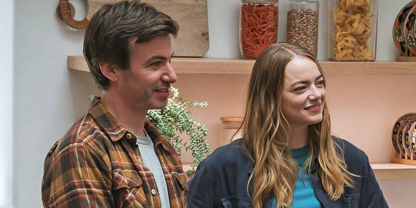 Nathan Fielder and Emma Stone in 'The Curse' on Showtime