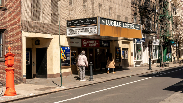 Marquee of the Lucille Lortel Theatre in NYC
