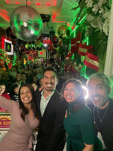 Brian Romero alongside Assembly Members Catalina Cruz and Jessica González-Rojas at Monday's kickoff event. Photo courtesy of Brian Romero.