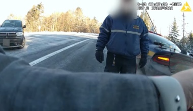 Bodycam video of New York State Police trooper struck after driver blows through stop sign