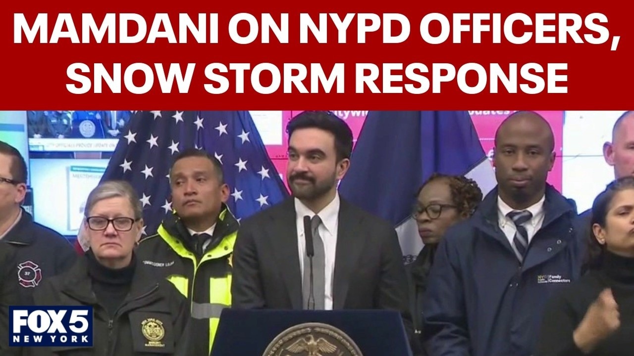 Mamdani comments on NYPD officers pelted by snow