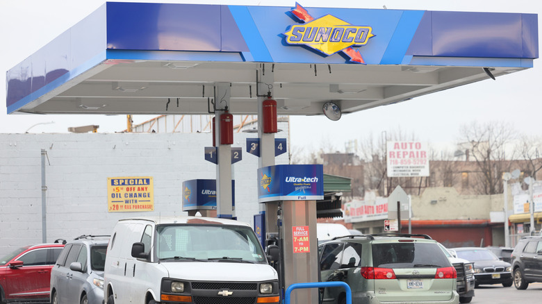 A Sunoco gas station is seen on January 23, 2024 in the Midwood neighborhood of the Brooklyn borough of New York City.