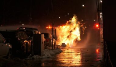 Dramatic video shows Brooklyn manhole fires incinerating cars after causing building evacuation