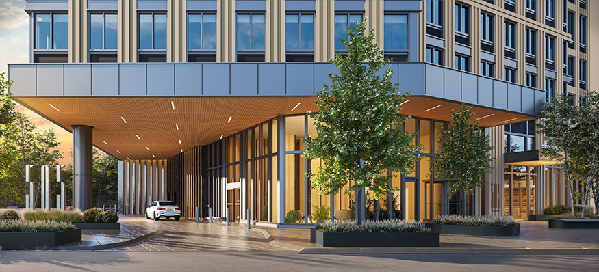 505 Summit features a porte-cochère for convenient arrivals and departures. PROVIDED BY 505 SUMMIT -