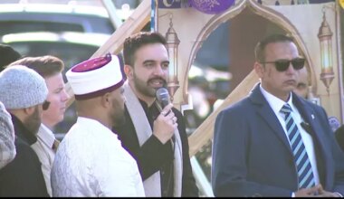 News 12 | Brooklyn | Dozens gather in Prospect Park for Eid prayers; mayor joins celebration