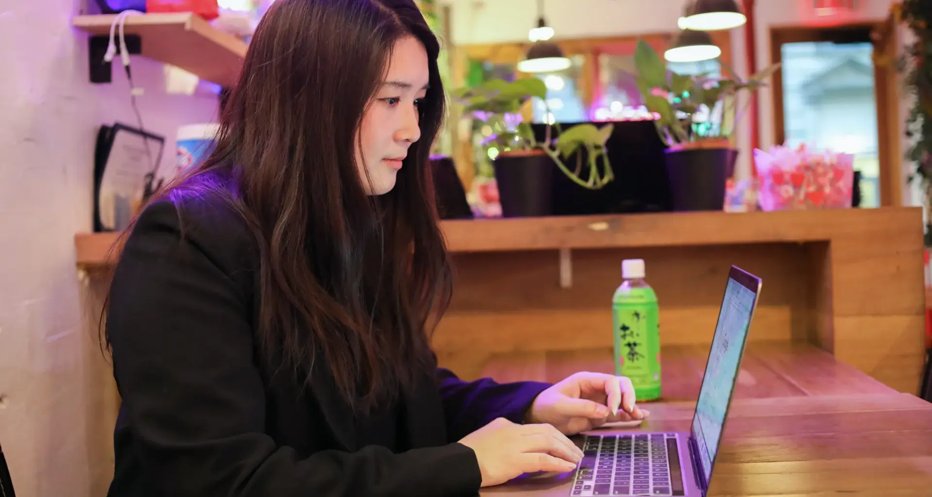 Holly Diamond, whose parents own a Korean restaurant in Flatiron, created a AI human resources app to help people find restaurant jobs in NYC, March 3, 2026. Credit: Alex Krales/THE CITY