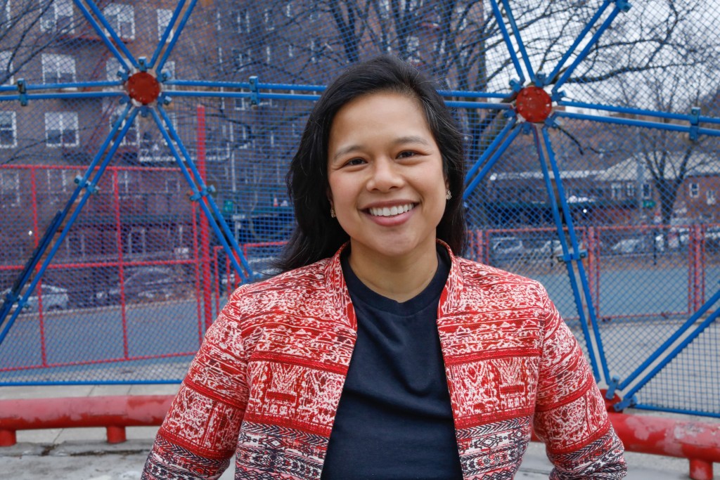 Karesia Batan helps organize the Queensboro Dance Festival at the Lawrence Virgillio Bandshell,