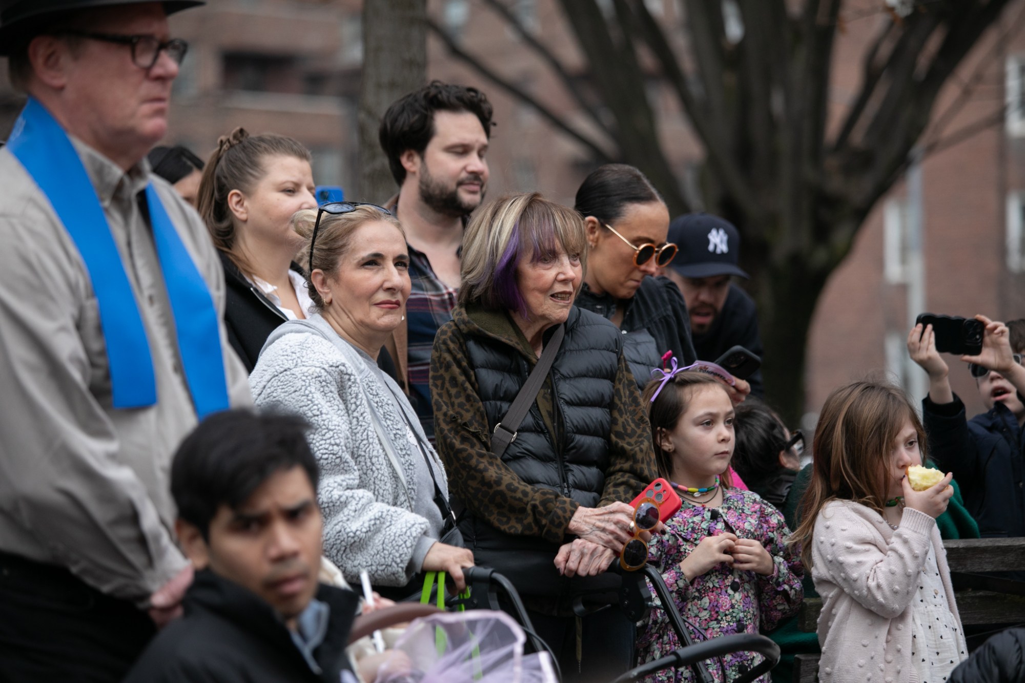 People watch lives dance performances at MacDonald Park in Forest Hills, Queens