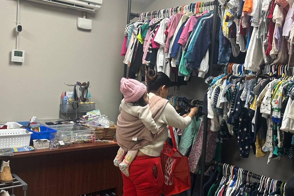 St. Mary’s Episcopal Church in Brooklyn collected and distributed free clothing for families,
