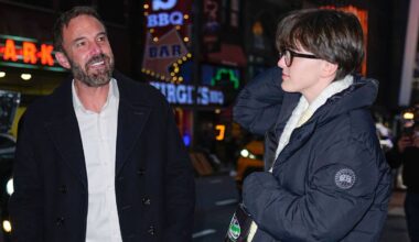 Fin Affleck steps out with bowl cut as they enjoy NYC night out with dad Ben Affleck