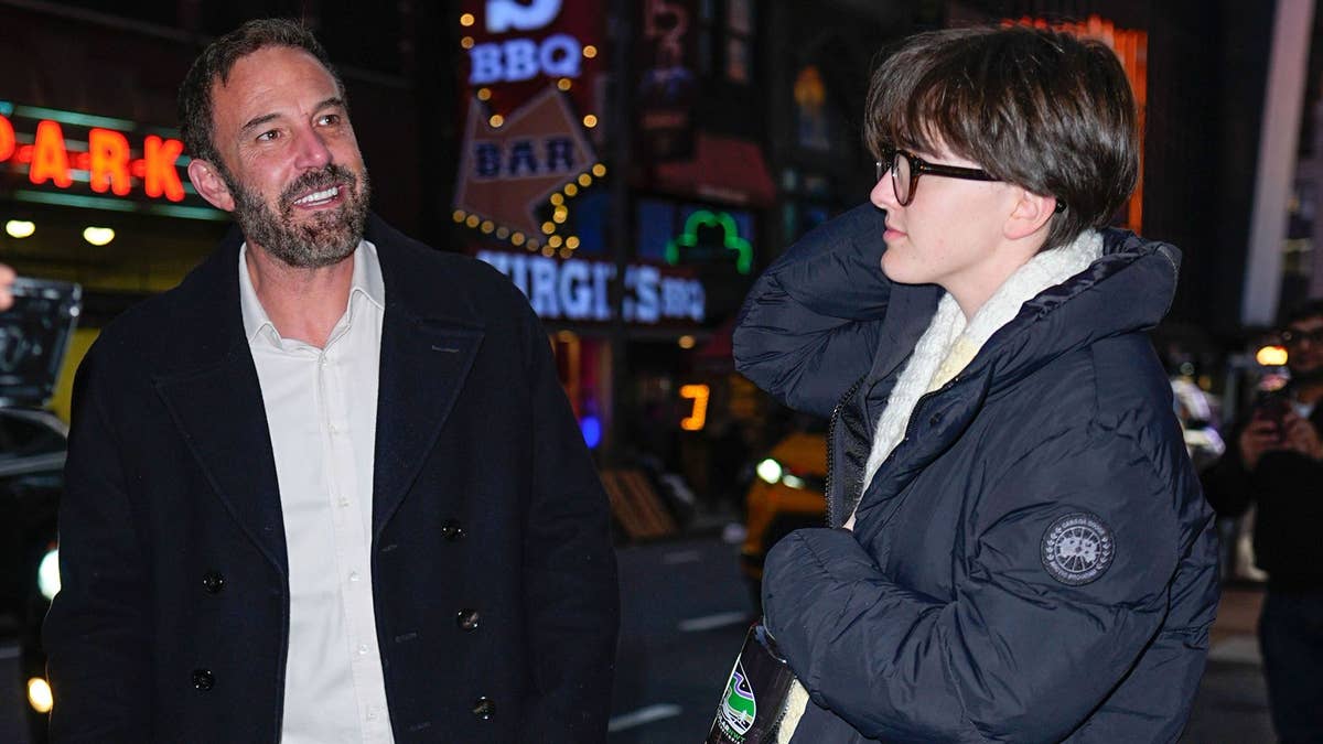Fin Affleck steps out with bowl cut as they enjoy NYC night out with dad Ben Affleck